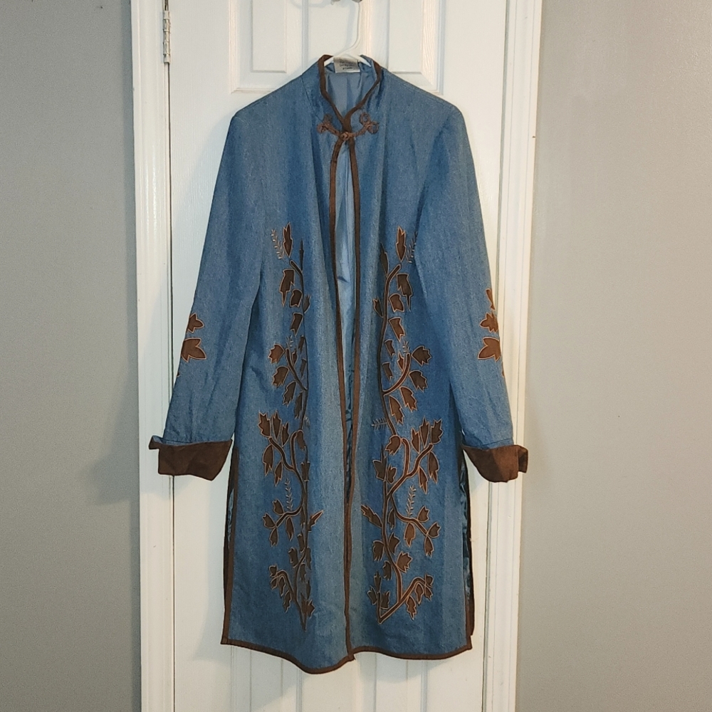 Vintage jean trench jacket
